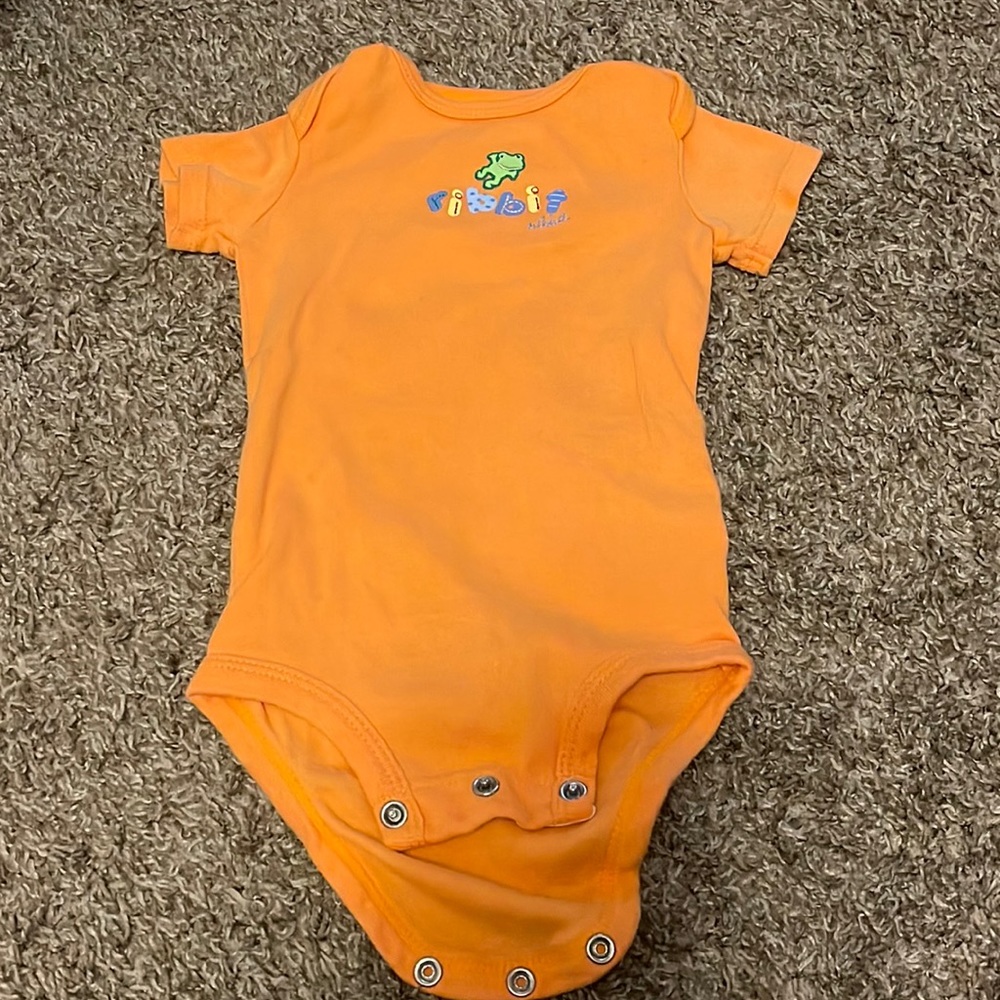 Orange baby bodysuit